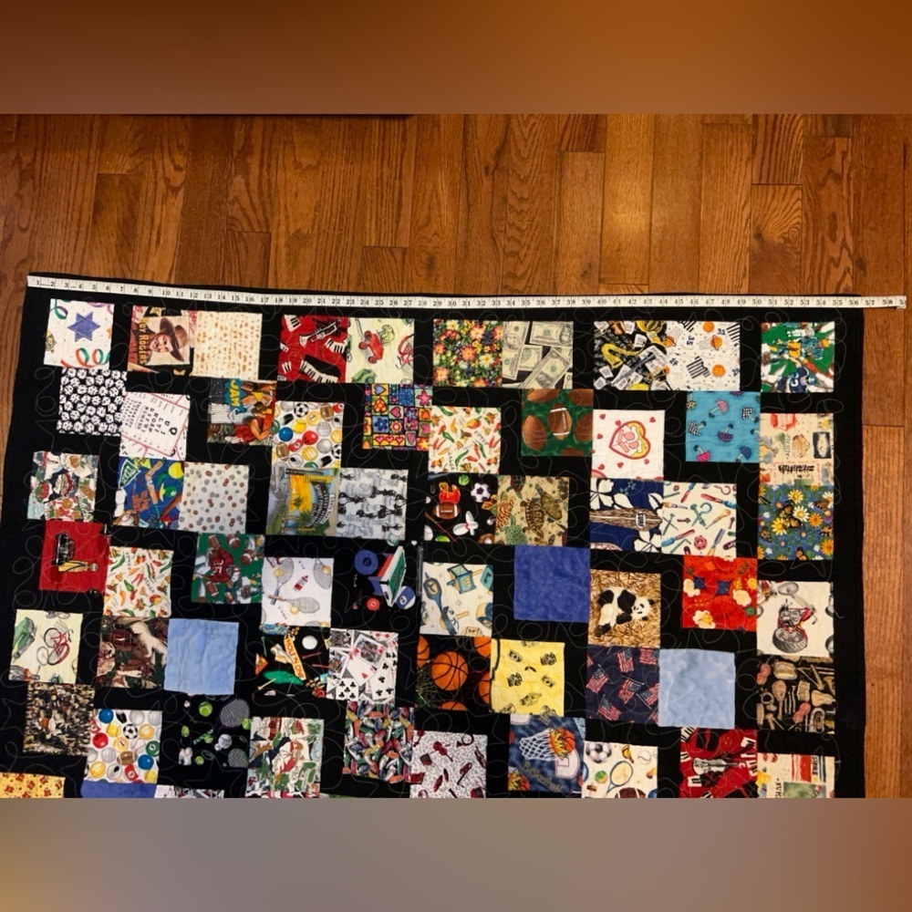 Vintage patchwork blanket - Picture 2 of 4